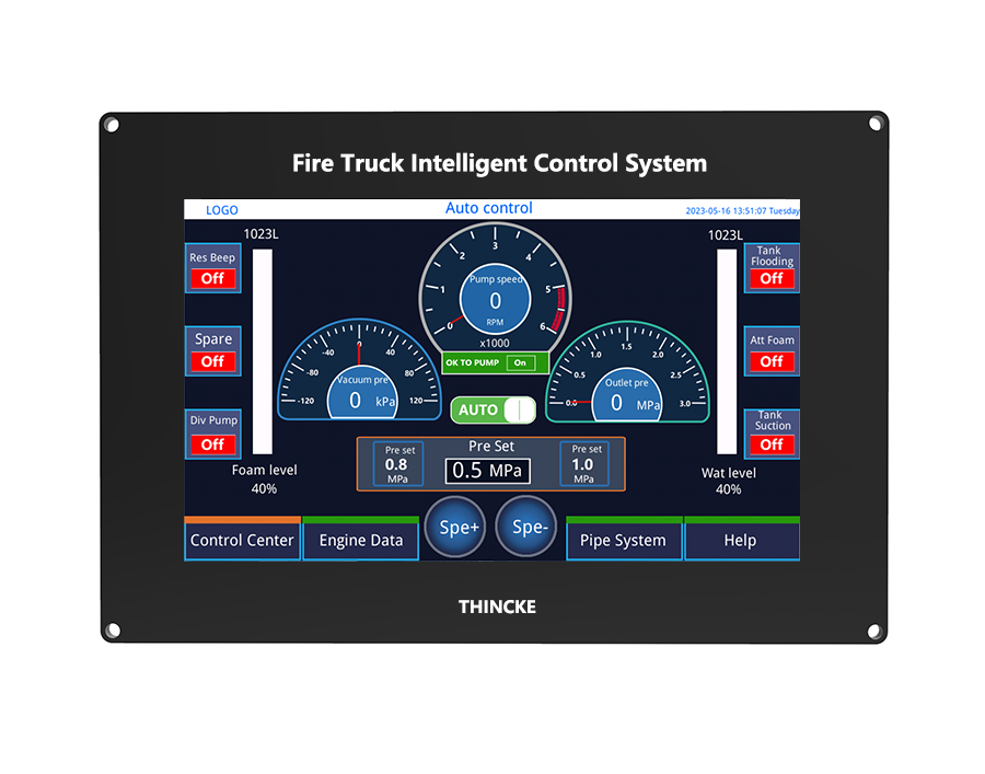 Système de contrôle intelligent de camion de pompiers