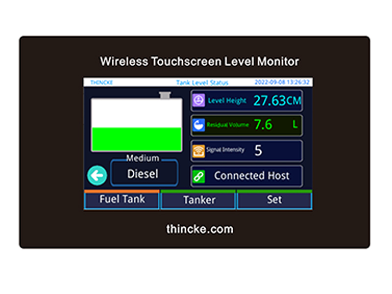 moniteur de niveau à écran tactile sans fil